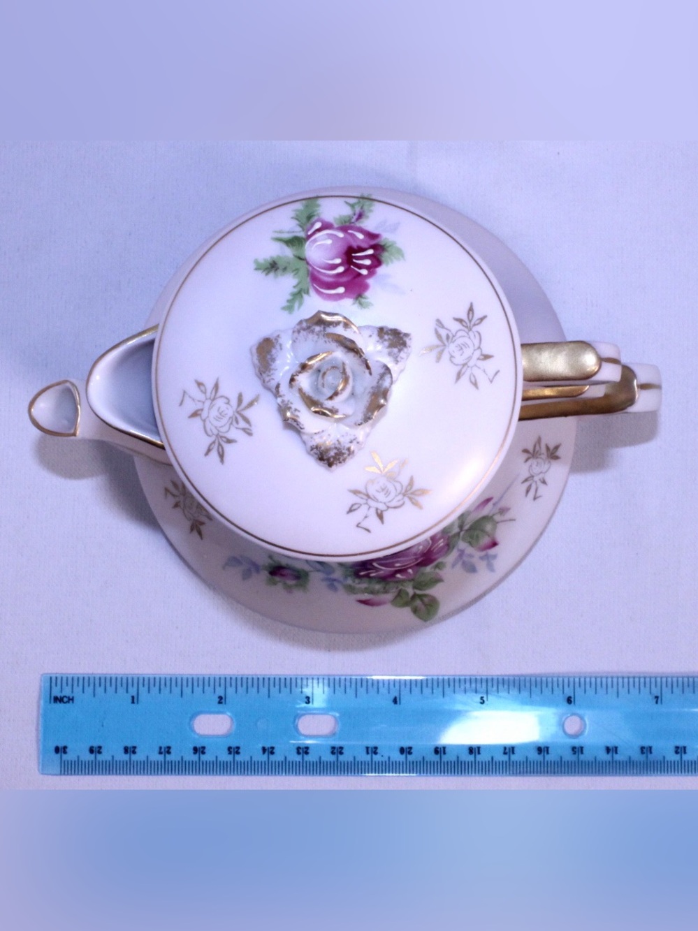 Vintage Lefton hand-painted teapot set